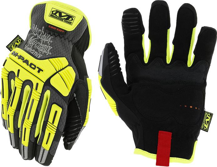 Hi-Viz M-Pact® Open Cuff D5 Gloves (Small, Hi-Vis Yellow)
